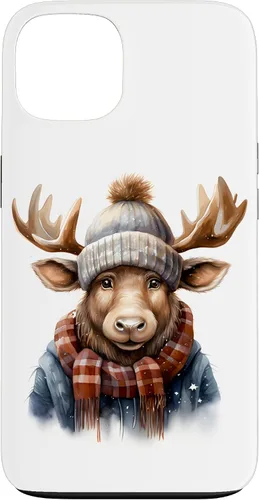 Vista 7 de Cute Moose with Winter Hat & Scarf Case for iPhone 17