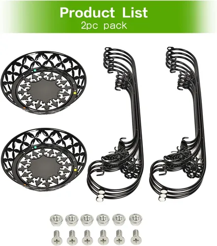 Vista 4 de Sungmor Soportes de metal ligeros para macetas – Paquete de 2 soportes negros de 29.7 pulgadas de alto – Soporte de contenedor para plantas