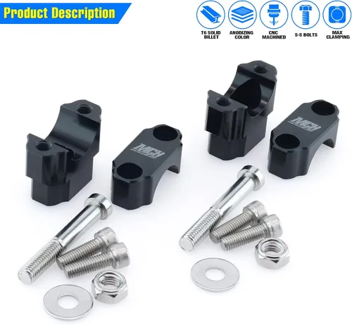 Vista 10 de 1 1/8" Elevadores de manillar para motocicleta y bicicleta de cross, abrazaderas de 28 mm para montar en manillar para bicicleta de cross de 110 cc