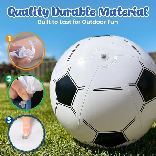 Vista 3 de FUTUREPLUSX 8 pelotas de playa, pelota de fútbol inflable de 12 pulgadas para niños, regalos de fiesta de verano, juegos acuáticos, decoraciones