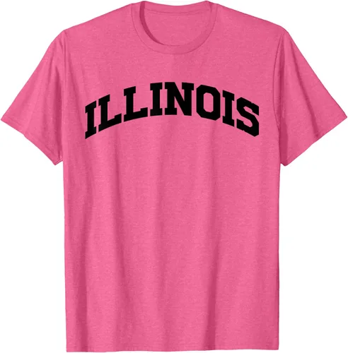 Vista 42 de Illinois Gift - Camiseta de diseño deportivo con texto universitario, gris, S
