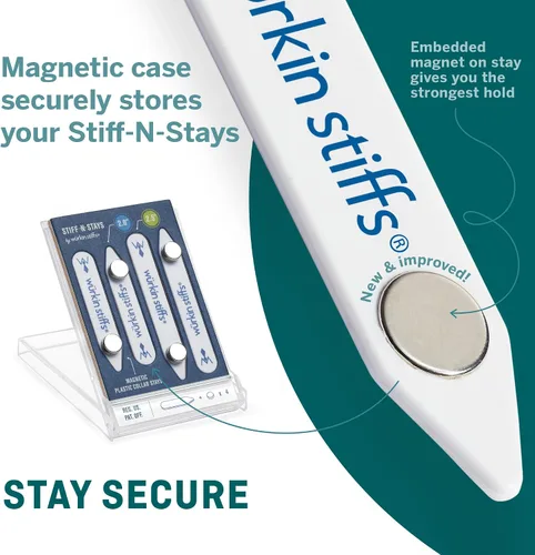 Vista 6 de Würkin Stiffs Varillas Magnéticas de Plástico para Cuello Como se Vio en Shark Tank Insertos de Cuello Stiff-N-Stays