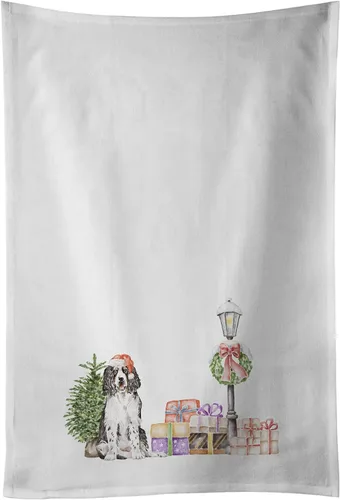 Vista 83 de Caroline's Treasures CK8100WTKT - Juego de 2 toallas de cocina con diseño de bulldog francés con diseño de país de las maravillas navideñas