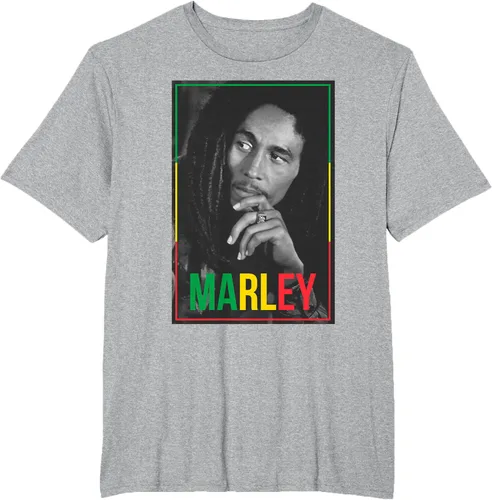 Vista 41 de Camiseta blanca oficial de Bob Marley Photo S Negro