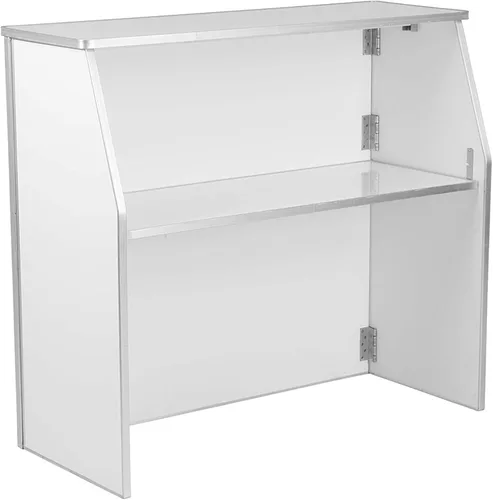 Vista 10 de TentandTable Barra portátil plegable de 48 pulgadas con estante de almacenamiento, color negro