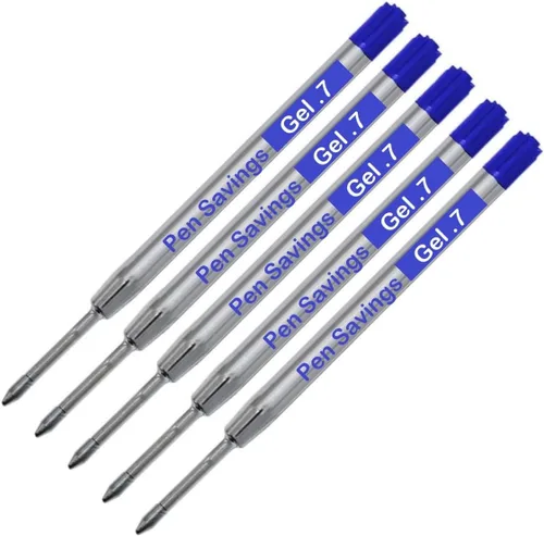 Vista 7 de Paquete de 5 repuestos de bolígrafo de gel Pen Savings compatibles con bolígrafos Parker, 0.028 in, escritura suave, flujo sin fricción