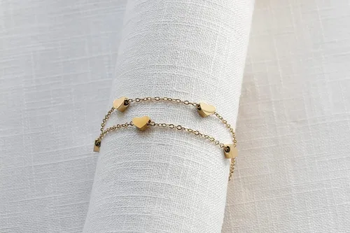 Vista 8 de LUUK LIFESTYLE Pulsera de acero inoxidable con colgante y tarjeta de felicidad, filigrana y joyería minimalista para mujer, idea de regalo única