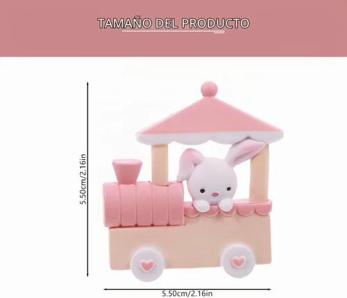 Vista 2 de PRETYZOOM 3 piezas de mini adornos de conejo para tartas de 2.2 x 2.2 pulgadas, adornos de muñeca de conejito en miniatura, decoraciones de pastel