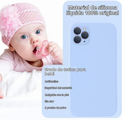 Vista 7 de Vooii Funda compatible con iPhone 11 Pro, silicona líquida mejorada con bordes planos, protección de cámara, forro de microfibra antiarañazos suave