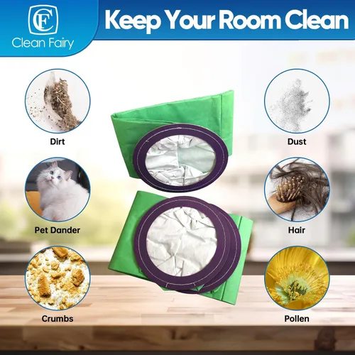 Vista 6 de Paquete de 10 bolsas de vacío compatibles con modelos ProTeam Coachvac MegaVac y Super CoachVac, repuesto para pieza #100331 10Qt Intercept Micro