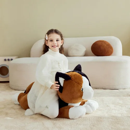 Vista 5 de IKASA Juguete de peluche de gato calicó gigante, juguetes suaves grandes y grandes, 30 pulgadas, tamaño enorme, lindo peluche mullido de gran
