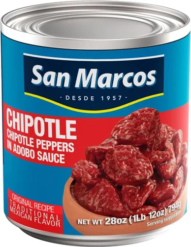 Vista 6 de San Marcos Chipotle Peppers en salsa Adobo, 11 onzas (paquete de 12)