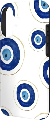 Vista 2 de Funda para teléfono con diseño de amuleto contra el mal de ojo, color blanco para iPhone 17