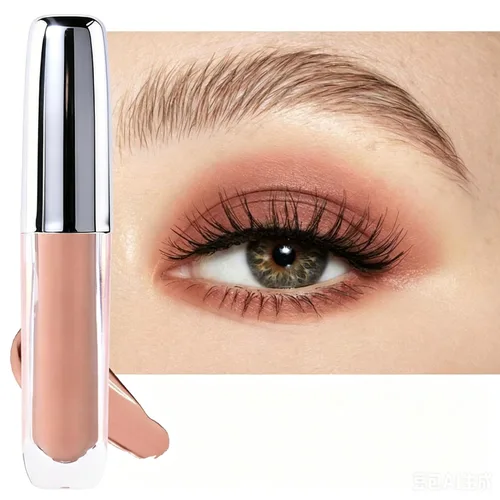 Vista 14 de Sombra de ojos líquida de una sola sombra, maquillaje líquido de ojos mate y brillante, larga duración, impermeable, a prueba de manchas, alto 01#