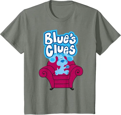 Vista 64 de Camiseta Blue's Clues On Red Sofa Negro