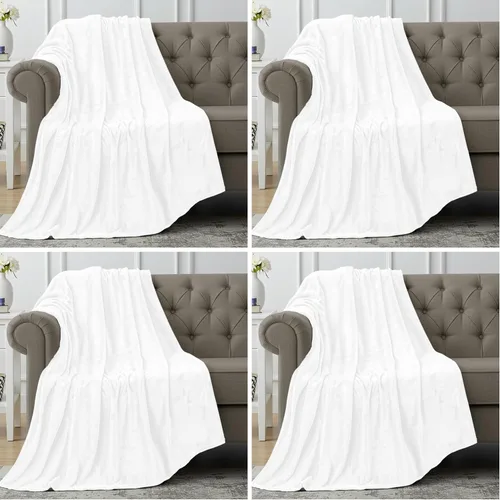 Vista 86 de Utopia Bedding - Manta de vellón de lujo, mullida, antiestática; manta de suave microfibra de 8.8 oz/yd² (300 g/m²) para sofá y cama; tamaño Gris