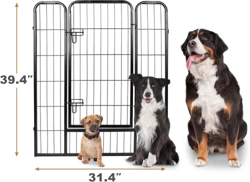 Vista 7 de ZENY Vallas para perros para el patio, campamento, corrales para perros al aire libre, corral para perros en interiores, 8 paneles para perros