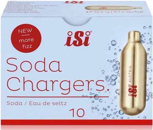 Vista 2 de iSi North America Cargadores de sifón de soda de CO2, 0.30 oz de dióxido de carbono, compatible con Classic SodaMaker y sifón de soda de acero
