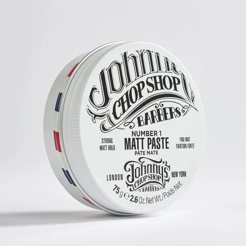 Vista 3 de JOHNNY'S CHOP SHOP Pasta mate #1 para hombre para peinar el cabello, de calidad profesional, sujeción fuerte, textura duradera, aspecto natural