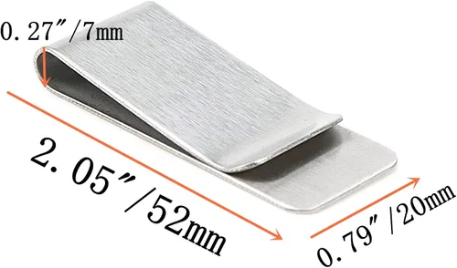 Vista 5 de Tsnamay 4 paquetes de clip de dinero de acero inoxidable delgado clip de dinero de cobre para hombres tarjetero de crédito cartera minimalista