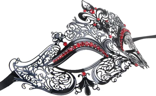 Vista 8 de IETANG Juego de máscaras venecianas de Mardi Gras para parejas con collar y pajarita