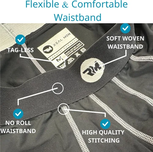 Vista 6 de Real Men D Pouch - Pantalones de compresión para hombre, leggings para hombre, pantalones de yoga, medias, capa base para hombres clima frío, Blanco