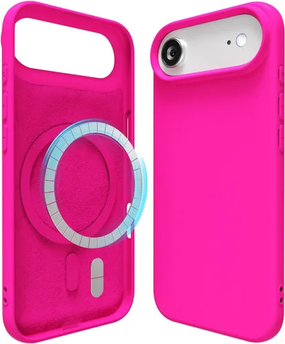 Vista 180 de oakxco Funda de silicona para iPhone 12 Pro Max, magnética, compatible con carga inalámbrica Magsafe, cubierta protectora de goma suave y delgada