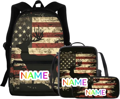 Vista 24 de FOR U DESIGNS Fuego baloncesto impreso niños escuela mochilas viaje mochila libro bolsa