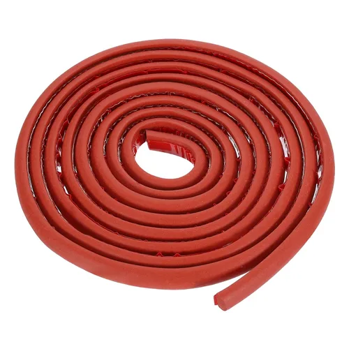 Vista 11 de uxcell Varilla de espuma de 3.28 pies, relleno de junta sólida en forma de D de 0.24 x 0.24 pulgadas, tira de sellado de espuma para protector