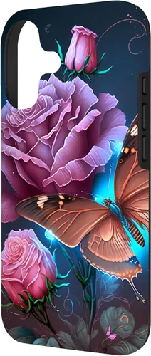 Vista 2 de Family Butterfly Rose Flower Firefly PC Case for iPhone 17