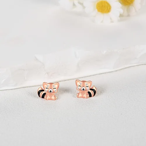 Vista 4 de YAFEINI Aretes de plata de ley 925 con diseño de animales, joyería para regalar a las mujeres
