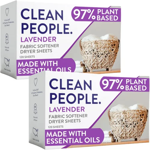 Vista 11 de The Clean People Hojas suavizantes de tela, hojas de secadora, suavizan y eliminan la adherencia estática, suavizante vegano para ropa, aceites
