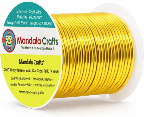 Vista 62 de Mandala Crafts - Alambre de aluminio anodizado de calibre 22 para hacer joyas - 137.2 m de alambre flexible surtido y coloreado - Doble para bonsái