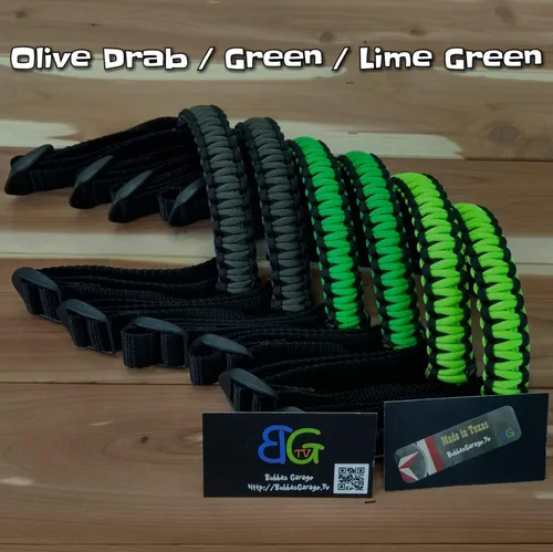 Vista 7 de BubbasGarageTv - Asas de Agarre de Paracord para Jeep Wrangler/Gladiator CJ YJ TJ JK JL JT (Verde Lima)
