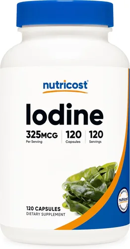 Vista 6 de Nutricost Yodo (yodo natural de algas marinas) 325mcg, 240 comprimidos - Sin OMG, sin gluten Sin gluten, sin OMG