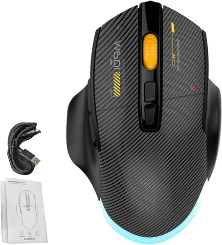 Vista 6 de EBTOOLS Gaming Mouse, 12800DPI RGB Ergonomic Design with Wired 2.4G BT Connectivity, 7 Programmable Buttons, 5 Lighting Modes for PC Laptop Black