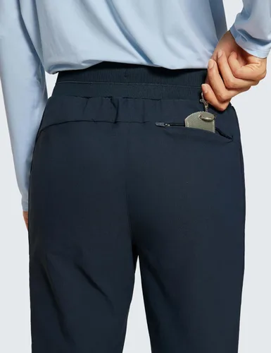 Vista 3 de CRZ YOGA Pantalones deportivos de cintura alta con bolsillos para mujer, de 27.5 pulgadas, ligeros, para entrenamiento, viajes, uso casual, al aire