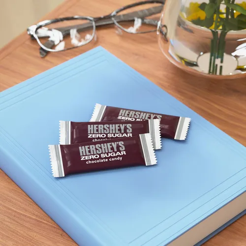 Vista 5 de HERSHEY'S Bolsas de caramelo de chocolate sin azúcar, 3 oz (12 unidades)