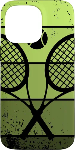Vista 21 de Raqueta de jugador de tenis con cancha de pelota de tenis Vintage Retro Case para iPhone 17