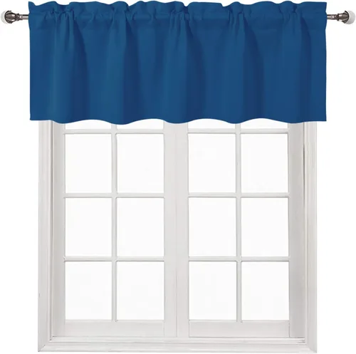 Vista 67 de DWCN Cenefa para ventana de cocina, con bolsillo para barra, para ventana, sala de estar/sótano, 36 x 16 pulgadas de largo, 1 panel, beige
