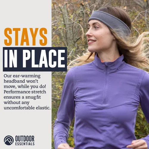 Vista 4 de Diadema calentador de oídos, fundas de banda polar para correr de invierno para clima frío, orejeras cálidas y acogedoras para ciclismo y deportes