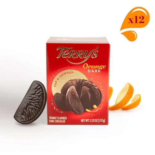 Vista 3 de Terry's Naranjas de chocolate oscuro – Paquete de 12 – Cada naranja 5.11 oz – Holiday Classic Dark Chocolate Orange