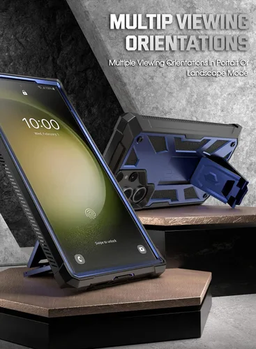 Vista 3 de Poetic Spartan - Funda para Samsung Galaxy S23 Ultra 5G de 6.8 pulgadas, protector de pantalla integrado funciona con identificación de huellas