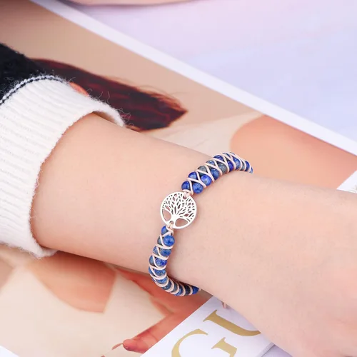 Vista 3 de JoycuFF Pulseras de piedra natural para hombres y mujeres, regalos de pareja para novia, novio, esposa, marido, joyería de amistad para él o ella