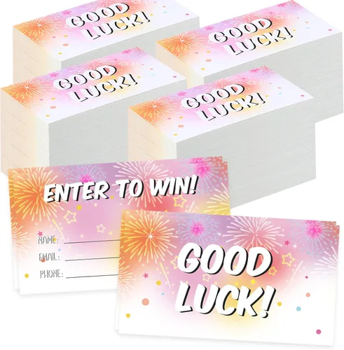 Vista 8 de 300 tarjetas coloridas para sorteos de entrada para ganar, tarjetas de boletos de 3.5 x 2 pulgadas para concursos, subastas, rifas, urnas