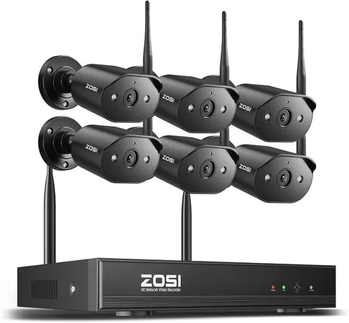 Vista 10 de ZOSI 8CH 3MP 2K Wireless Security Camera System Outdoor, 4 x WiFi IP Camera