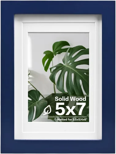 Vista 167 de Egofine - Portarretratos de 4 x 6 pulgadas, de madera maciza con plexiglás, para fotos de 3.5 x 5 con paspartú o de 4 x 6 sin paspartú, para colocar