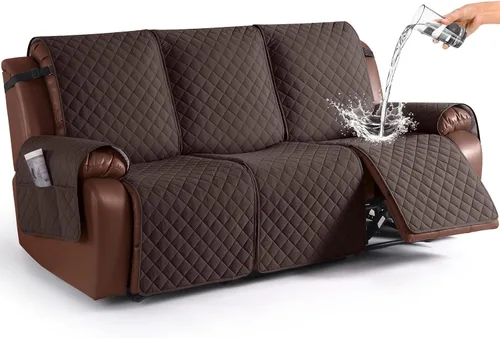 Vista 39 de KinCam Funda impermeable para sofá biplaza reclinable, funda antideslizante para sofá reclinable de 2 asientos, funda de sofá reclinable, protector