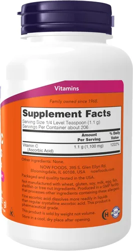 Vista 2 de Cristales de vitamina C, 100 % ácido ascórbico, polvo puro, B001F0QVXY, 8 onzas, 1, 1