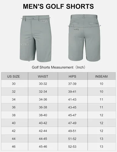 Vista 7 de Lesmart Pantalones cortos de golf para hombre, elásticos, de secado rápido, ajuste relajado, con rendimiento técnico
